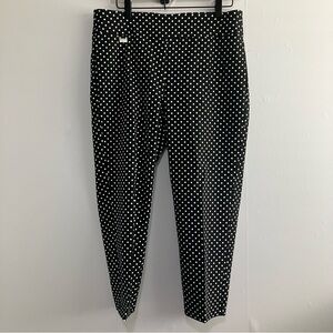 Premise Black & White Polka Dot Dress Ankle Pants Size Large